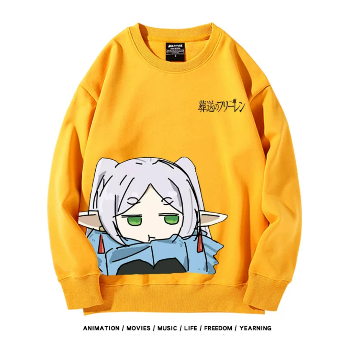 【tops】葬送のフリーレンプリントプルオーバー（ 男女兼用）Ｋ0182