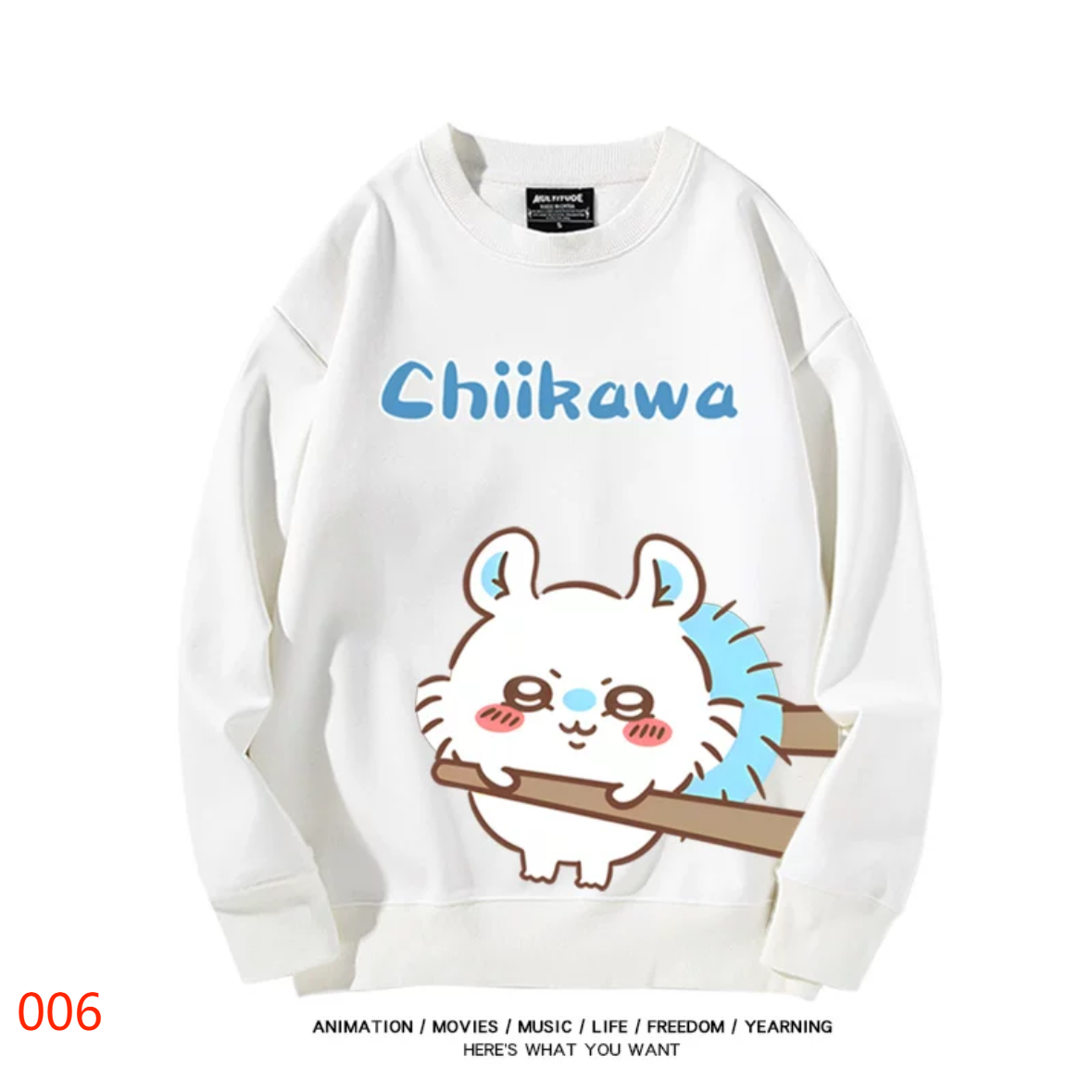 【tops】CHIIKAWAプリントプルオーバー（ 男女兼用）K0204