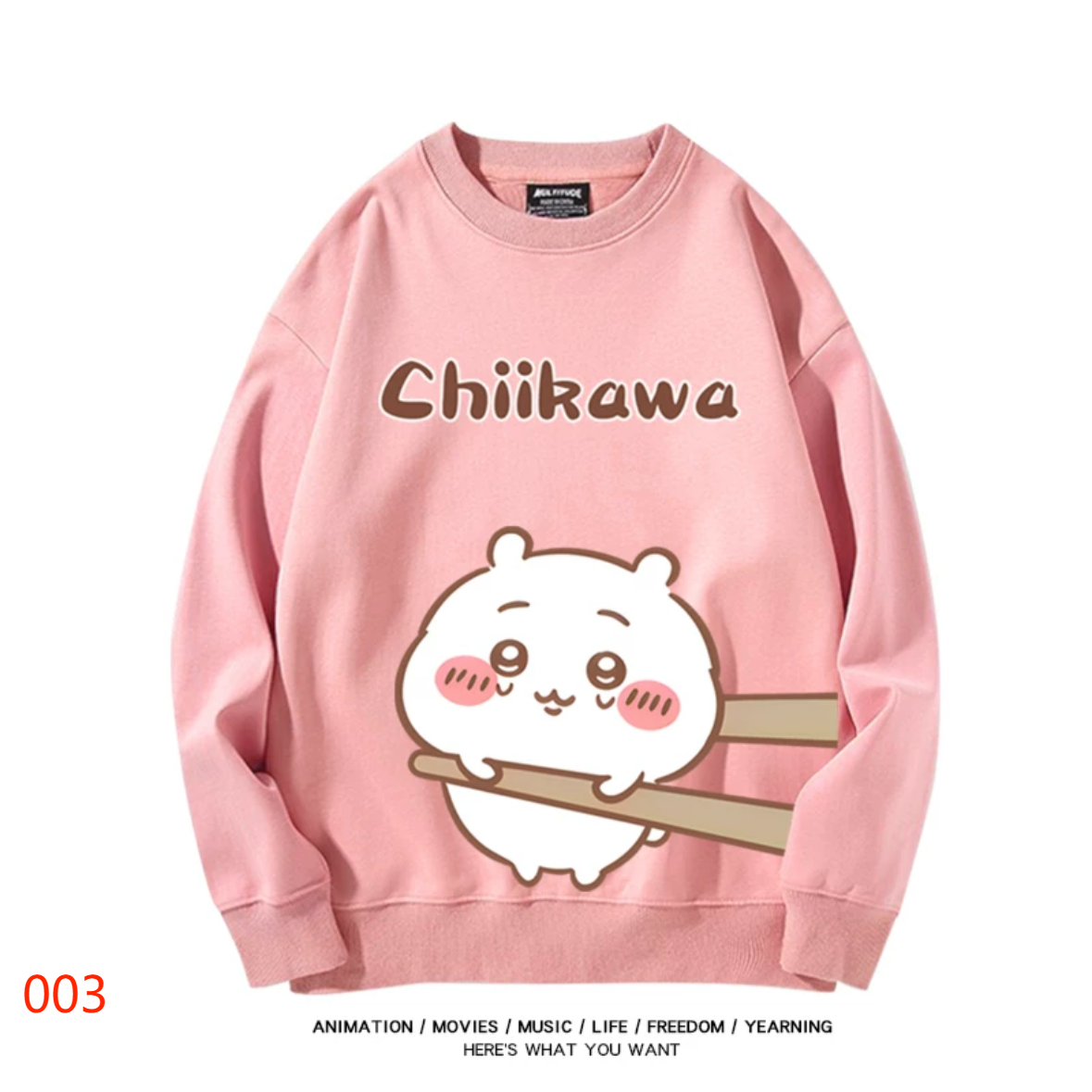 【tops】CHIIKAWAプリントプルオーバー（ 男女兼用）K0204