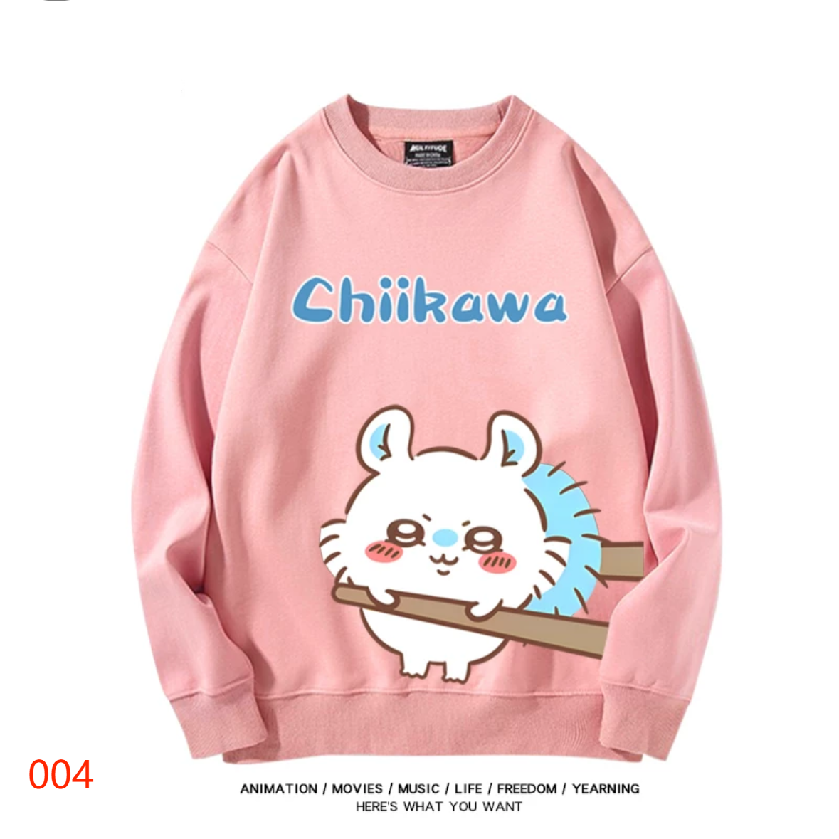 【tops】CHIIKAWAプリントプルオーバー（ 男女兼用）K0204