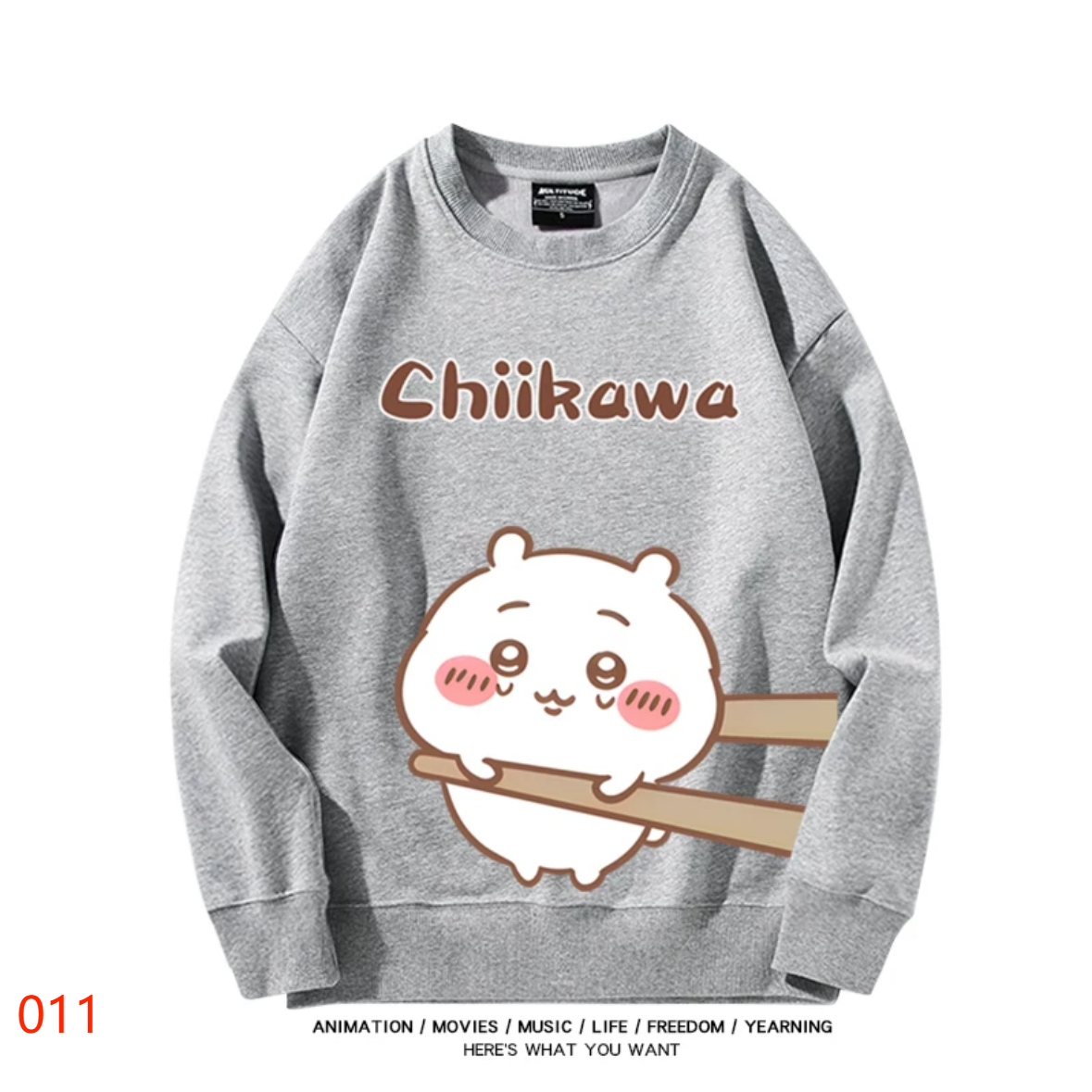 【tops】CHIIKAWAプリントプルオーバー（ 男女兼用）K0204