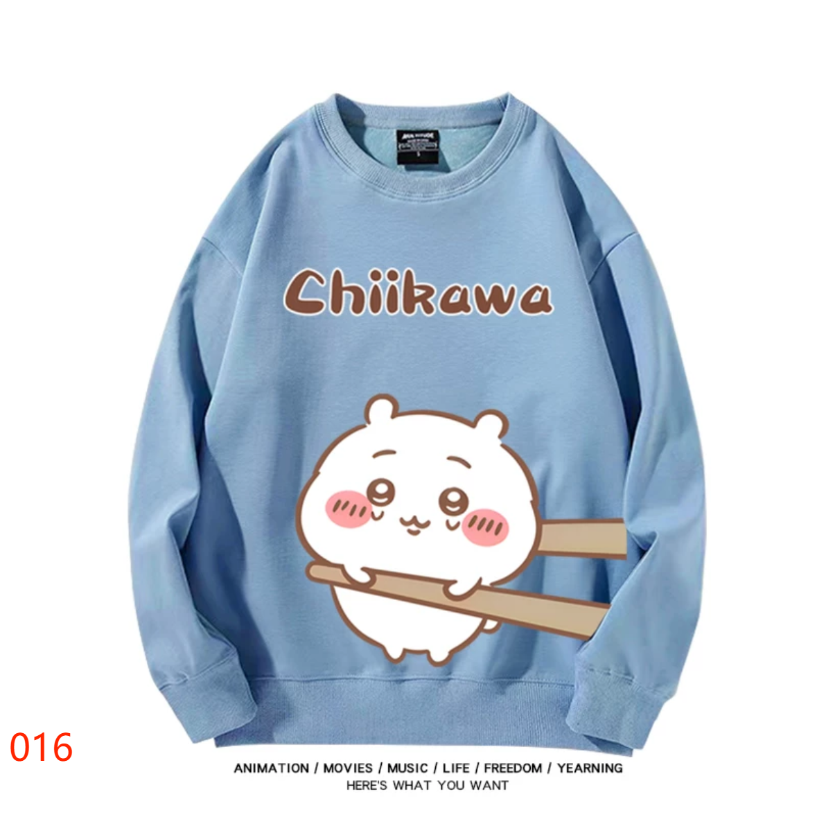 【tops】CHIIKAWAプリントプルオーバー（ 男女兼用）K0204