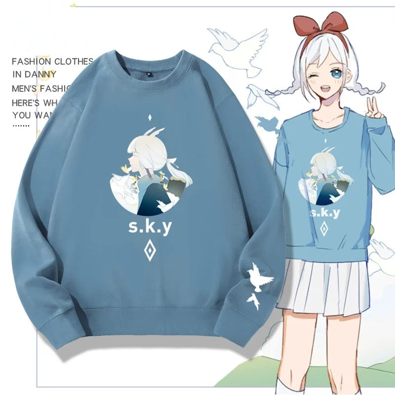 【tops】『Sky 星を紡ぐ子どもたち』プリントプルオーバ（ 男女兼用）K0245