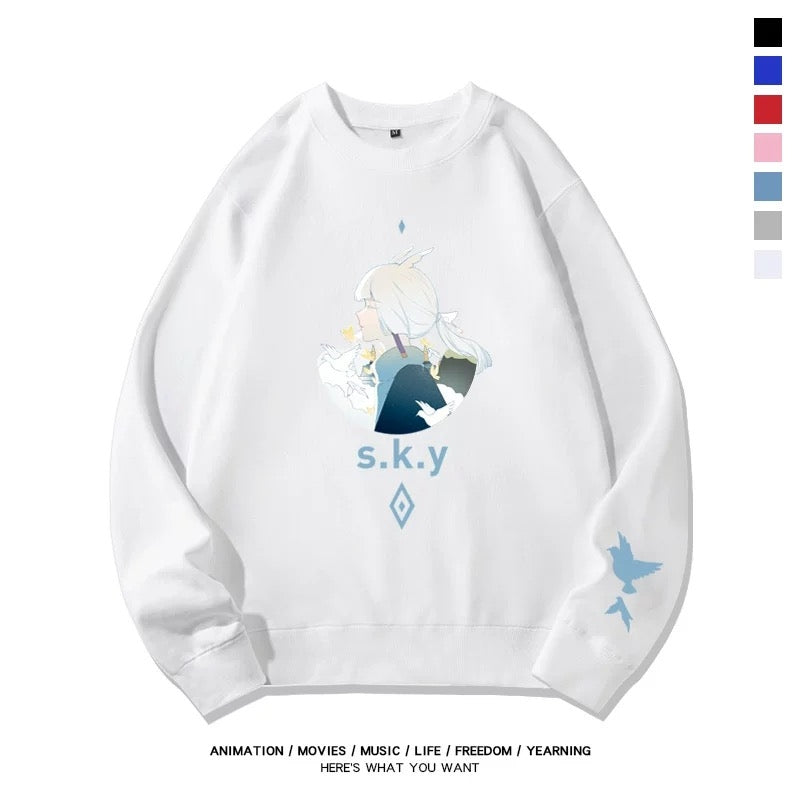 【tops】『Sky 星を紡ぐ子どもたち』プリントプルオーバ（ 男女兼用）K0245