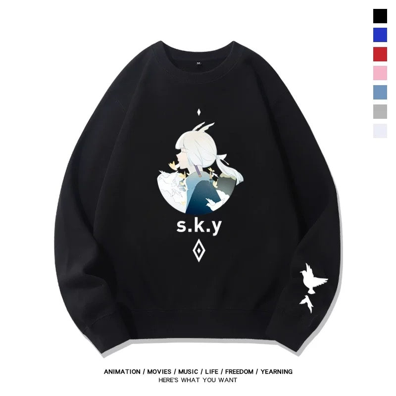 【tops】『Sky 星を紡ぐ子どもたち』プリントプルオーバ（ 男女兼用）K0245