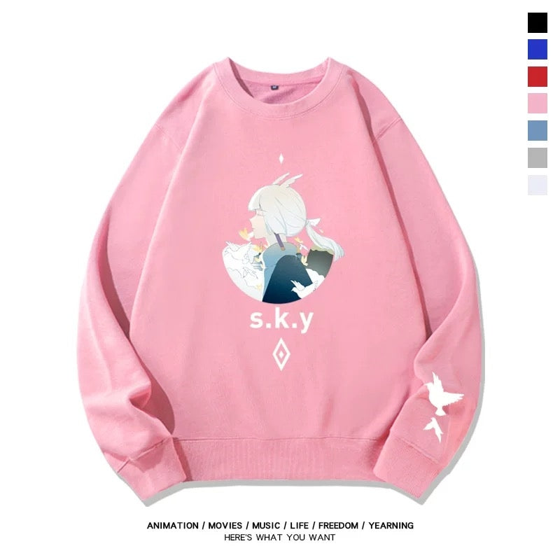 【tops】『Sky 星を紡ぐ子どもたち』プリントプルオーバ（ 男女兼用）K0245
