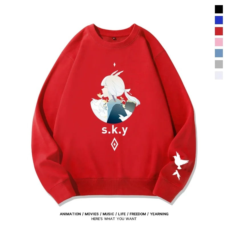 【tops】『Sky 星を紡ぐ子どもたち』プリントプルオーバ（ 男女兼用）K0245