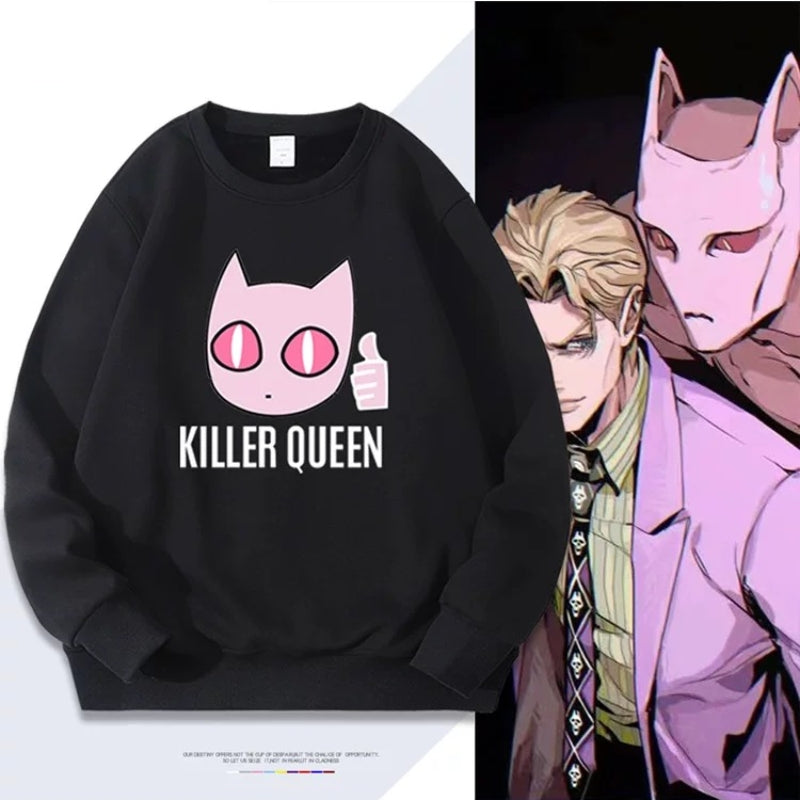 【tops】JOJO KILLER QUEENプリントプルオーバー（ 男女兼用）K0250