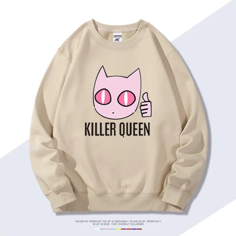 【tops】JOJO KILLER QUEENプリントプルオーバー（ 男女兼用）K0250