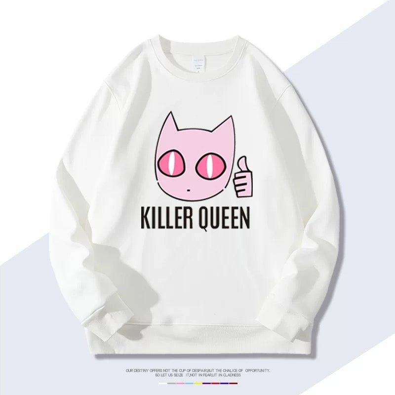 【tops】JOJO KILLER QUEENプリントプルオーバー（ 男女兼用）K0250