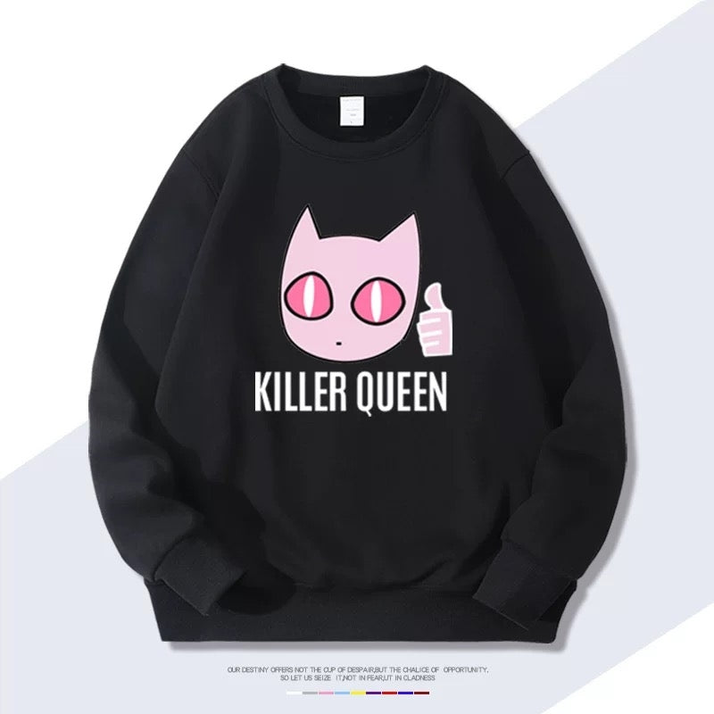 【tops】JOJO KILLER QUEENプリントプルオーバー（ 男女兼用）K0250