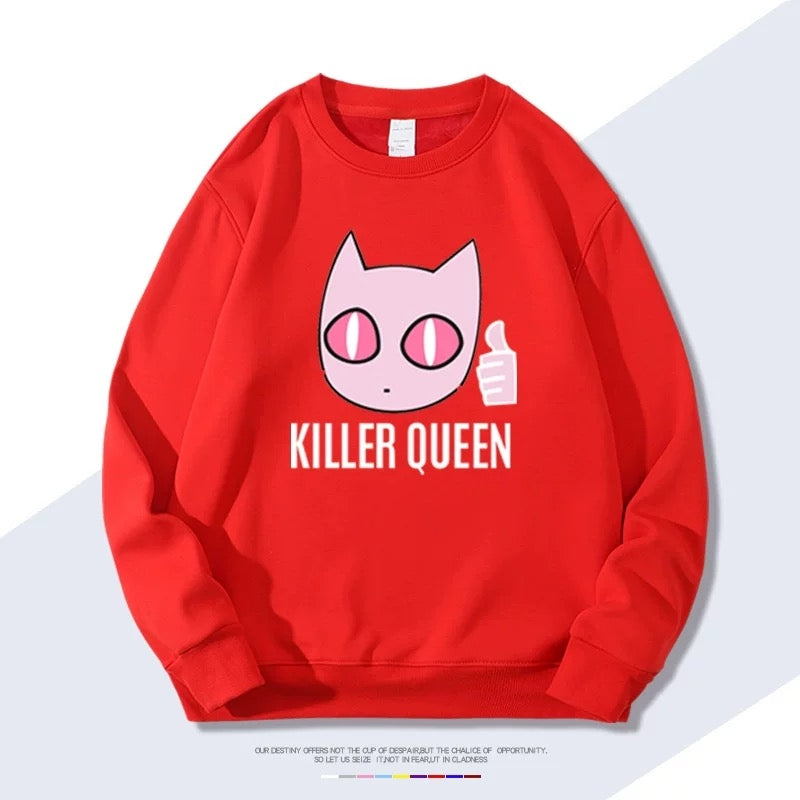 【tops】JOJO KILLER QUEENプリントプルオーバー（ 男女兼用）K0250