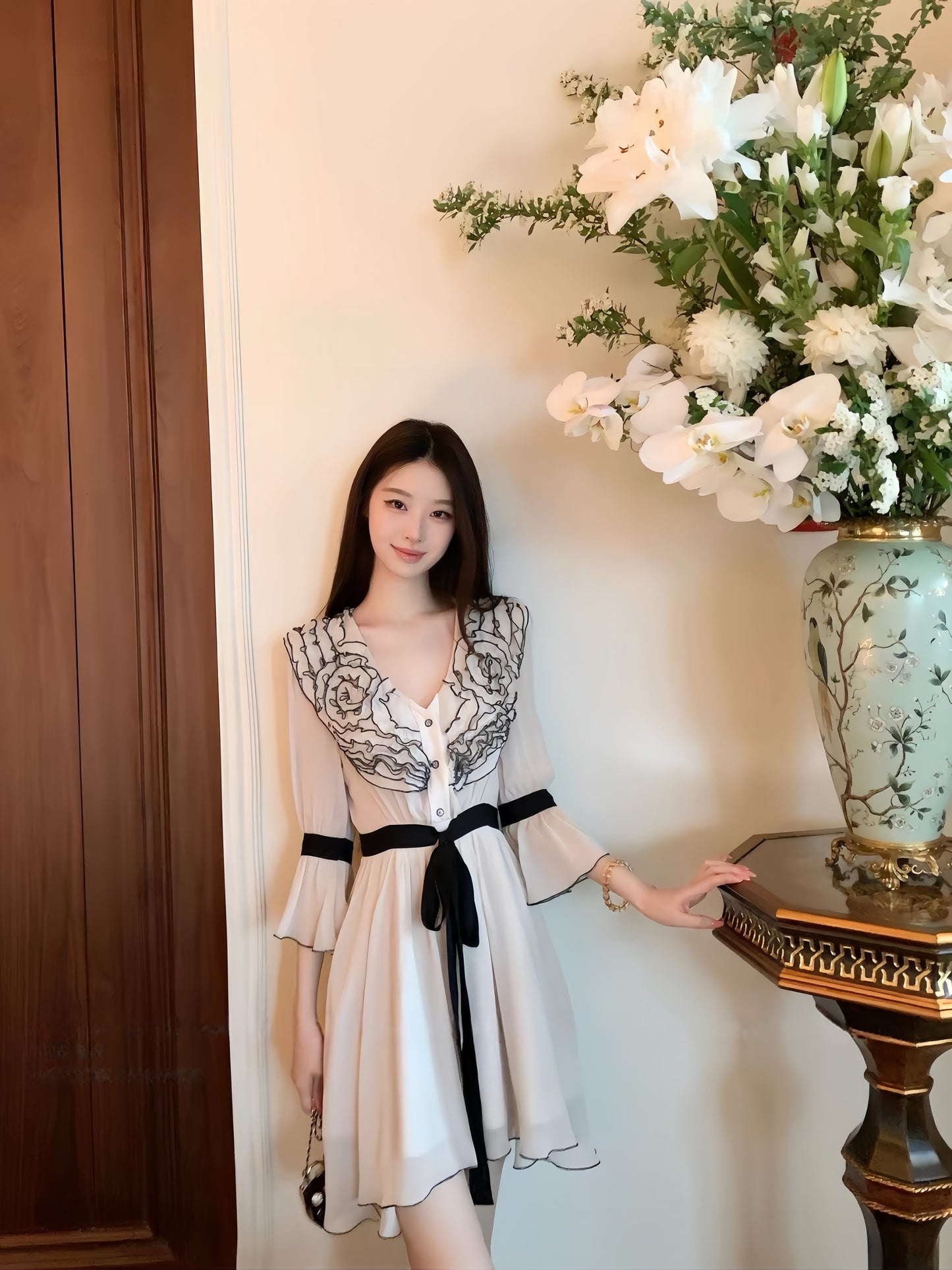【dress】フリルミニワンピース　K0563