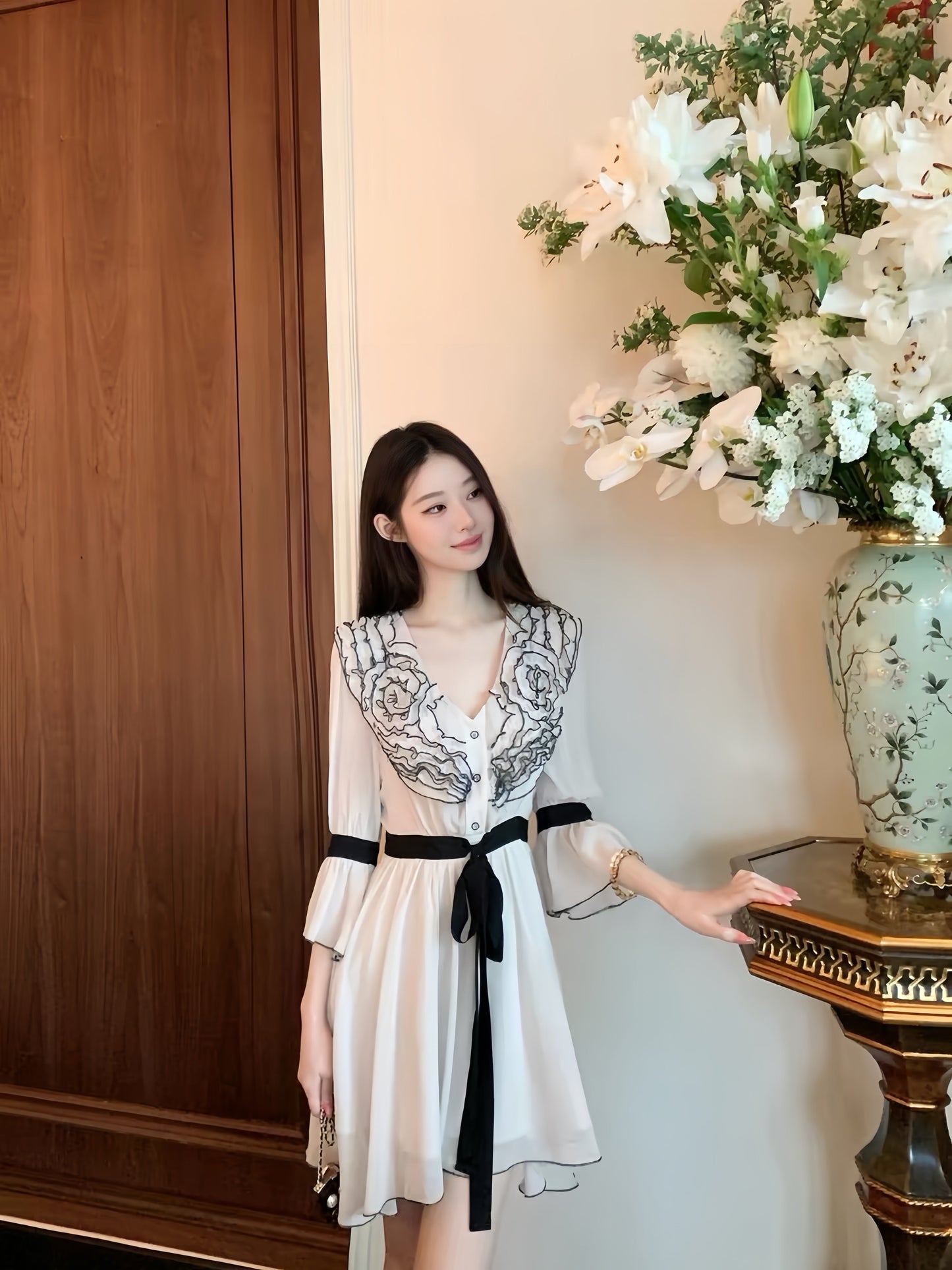【dress】フリルミニワンピース　K0563