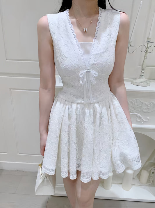 【dress】レースミニワンピース  K0566