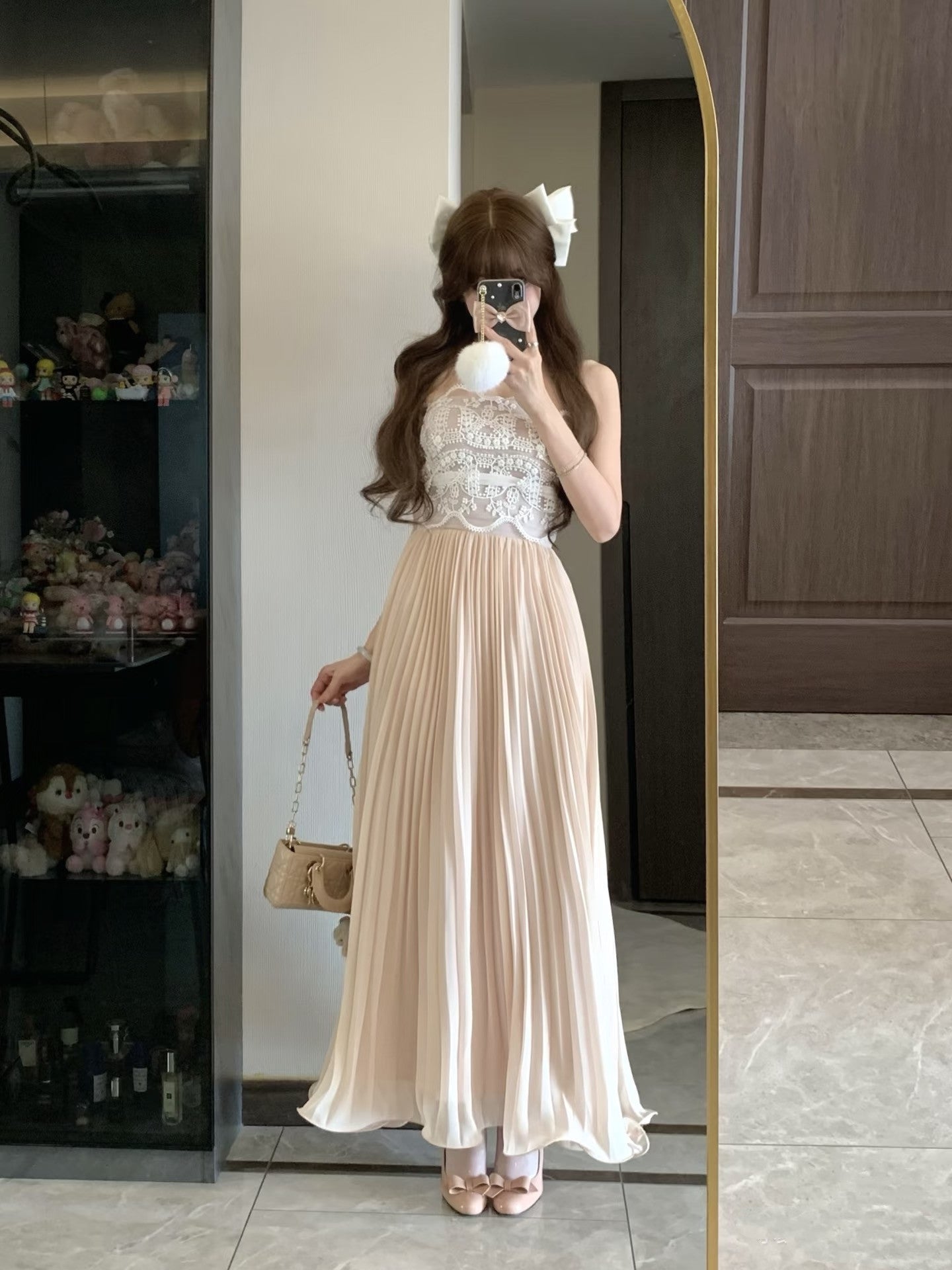 【dress】レースドッキングドレス Q7906