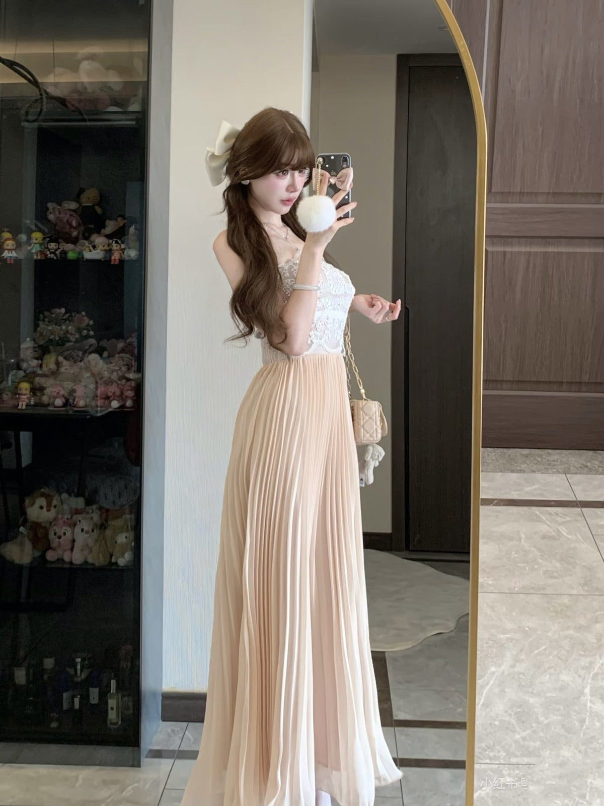 【dress】レースドッキングドレス Q7906
