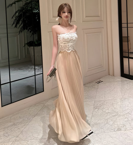 【dress】レースドッキングドレス Q7906