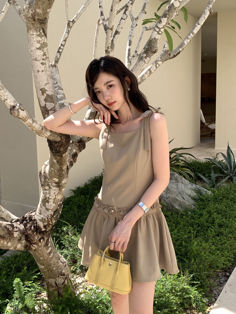 【dress】ショルダーリボンミニワンピース　N3714
