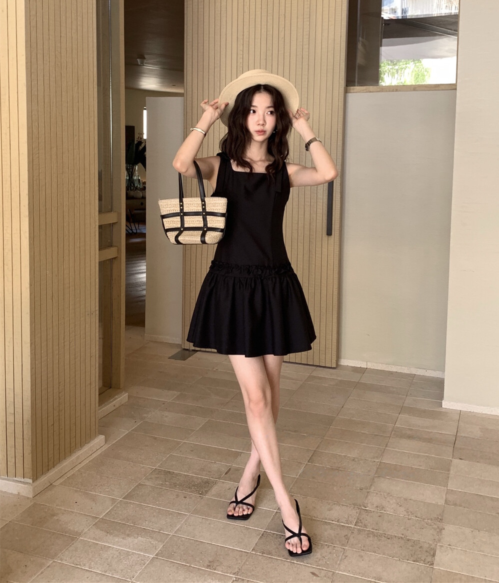 【dress】ショルダーリボンミニワンピース　N3714