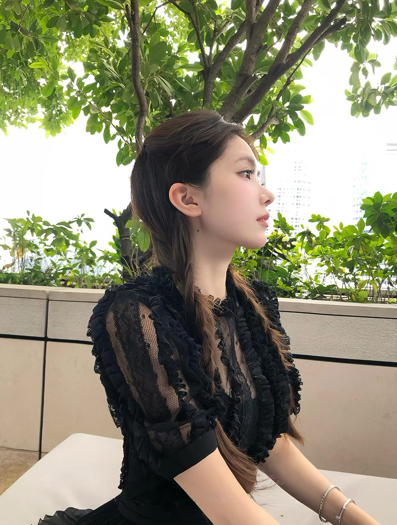 【dress】レースドッキングプリーツミニワンピース  N3717