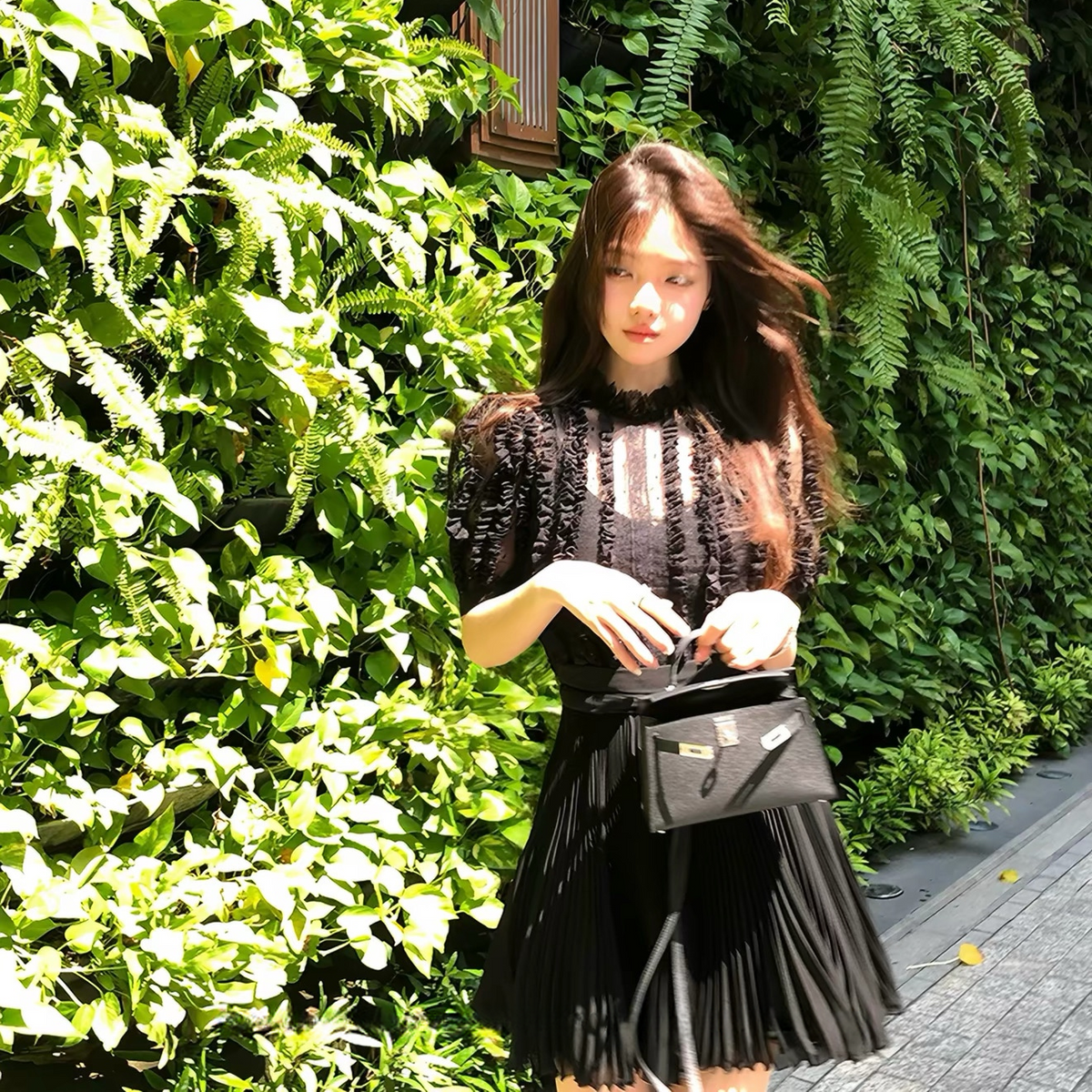 【dress】レースドッキングプリーツミニワンピース  N3717
