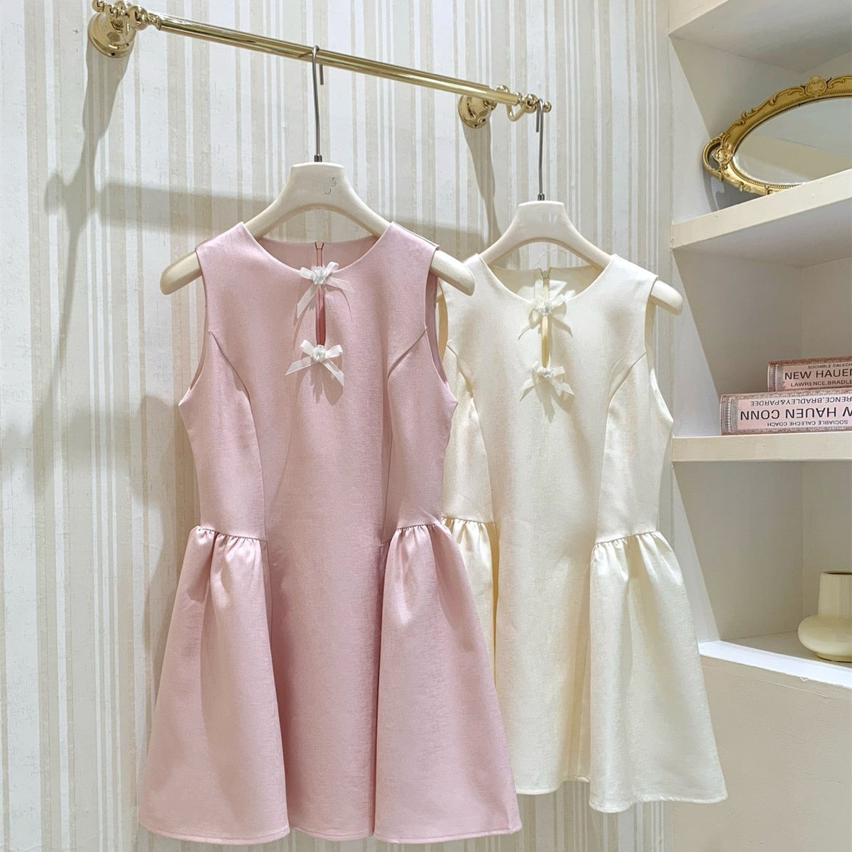 【dress】リボンフレアミニワンピース  N3721