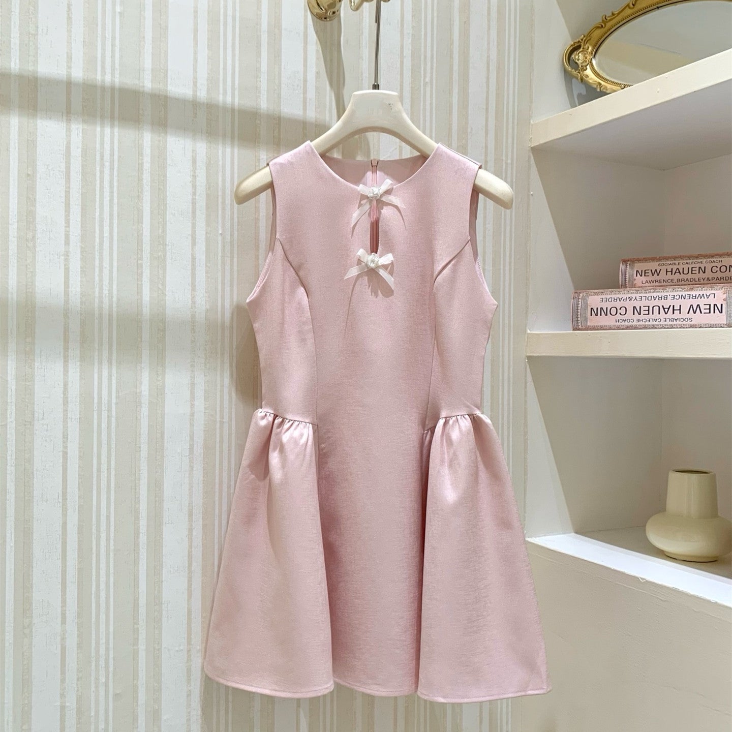 【dress】リボンフレアミニワンピース  N3721