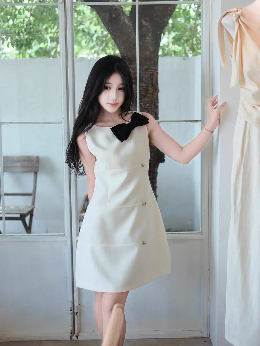 【dress】リボンAラインミニワンピース  N3726