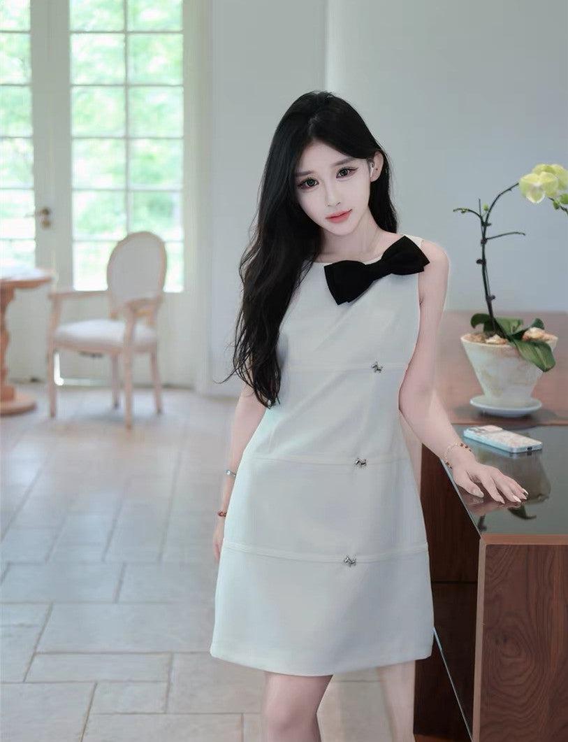 【dress】リボンAラインミニワンピース  N3726