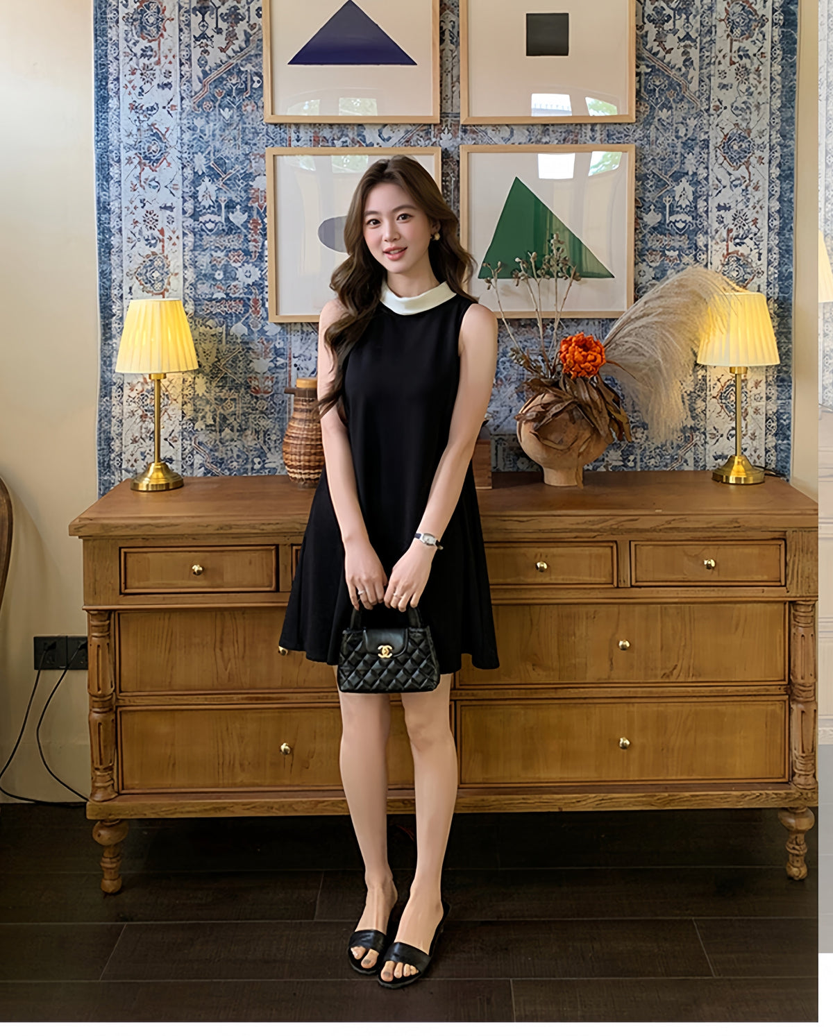 【dress】ノースリーブミニワンピース　K0626