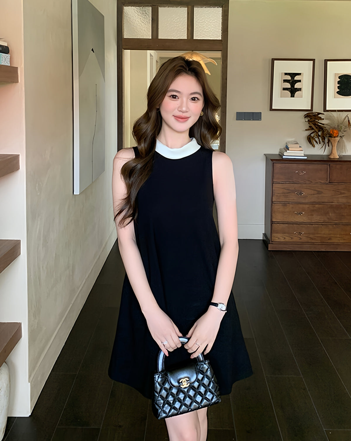 【dress】ノースリーブミニワンピース　K0626
