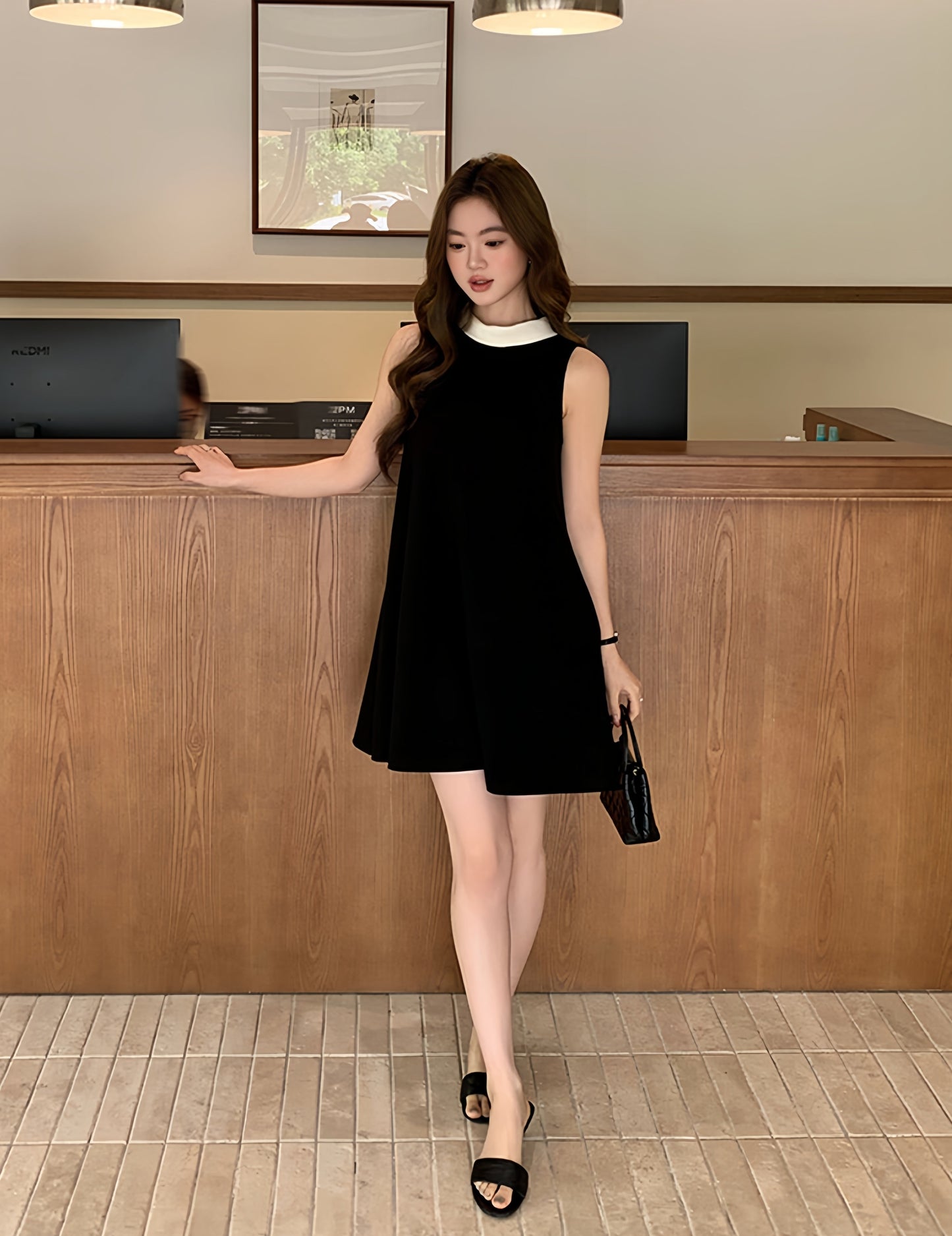 【dress】ノースリーブミニワンピース　K0626