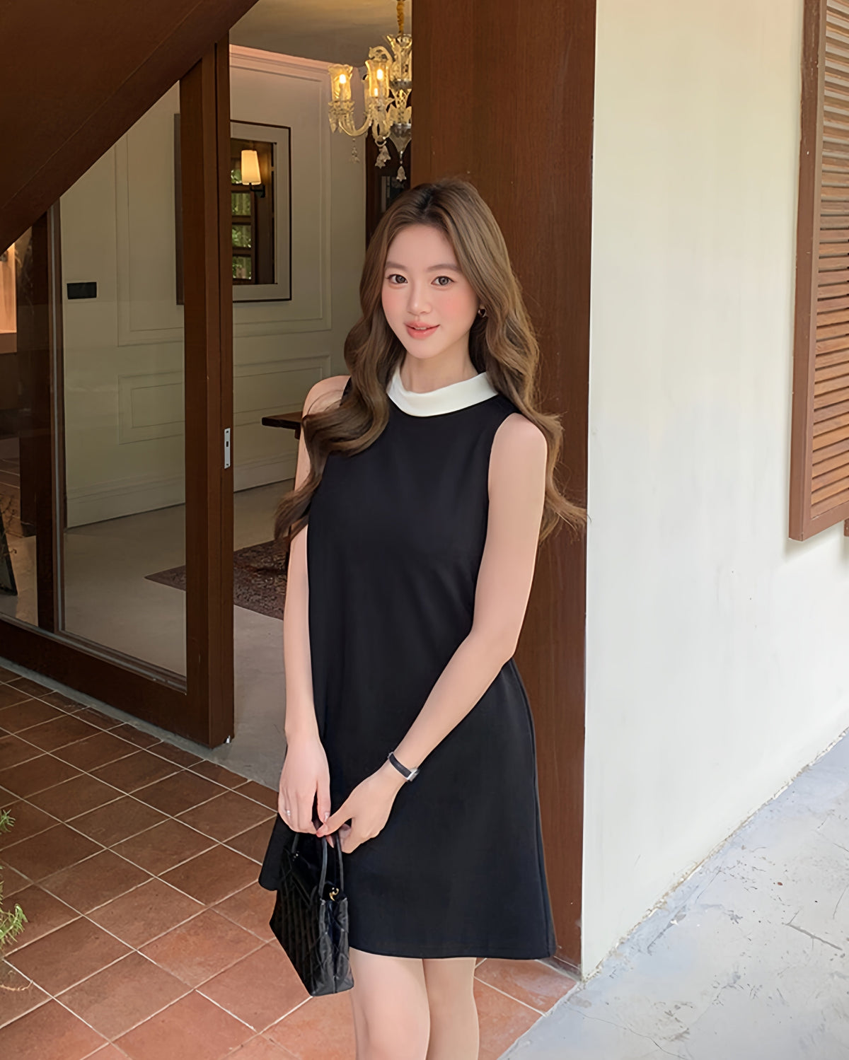 【dress】ノースリーブミニワンピース　K0626