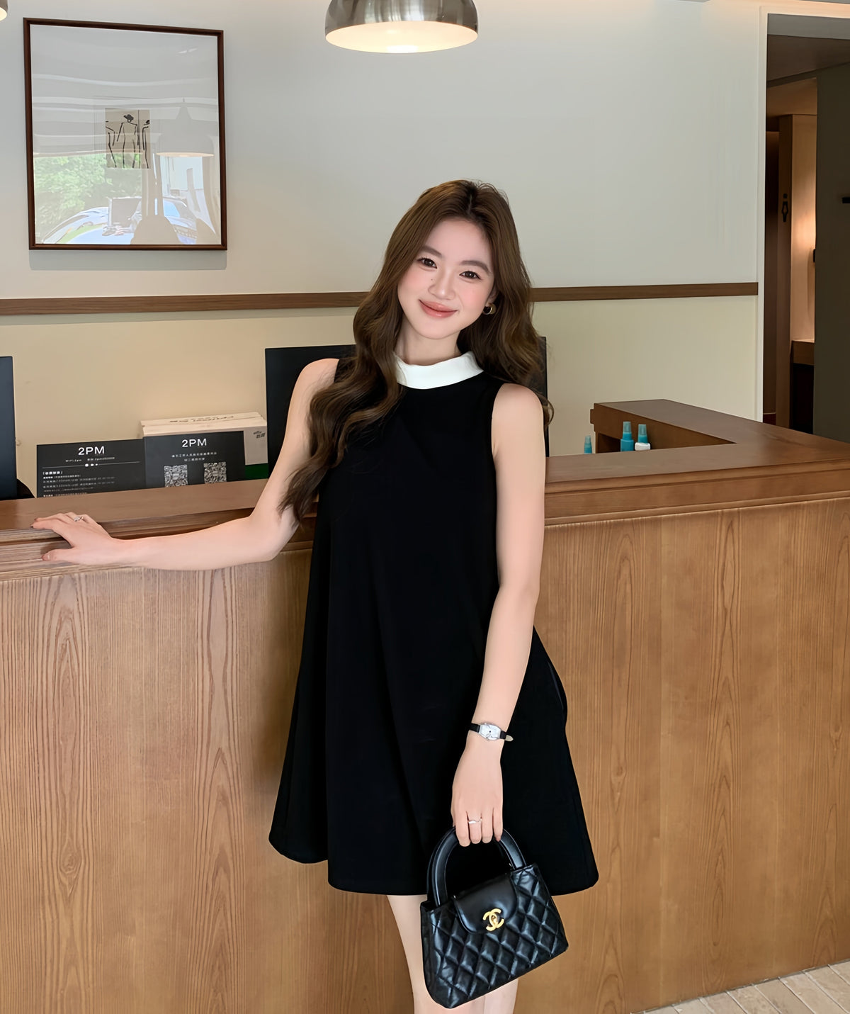 【dress】ノースリーブミニワンピース　K0626