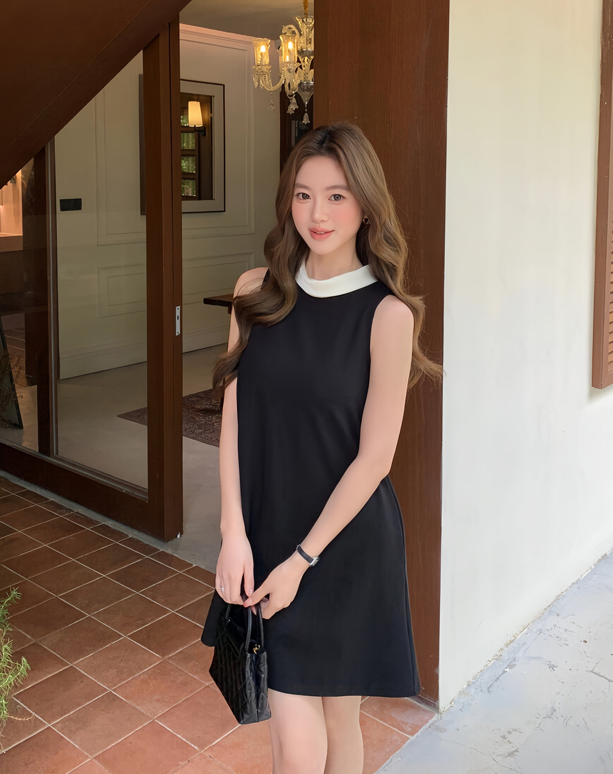 【dress】ノースリーブミニワンピース　K0626