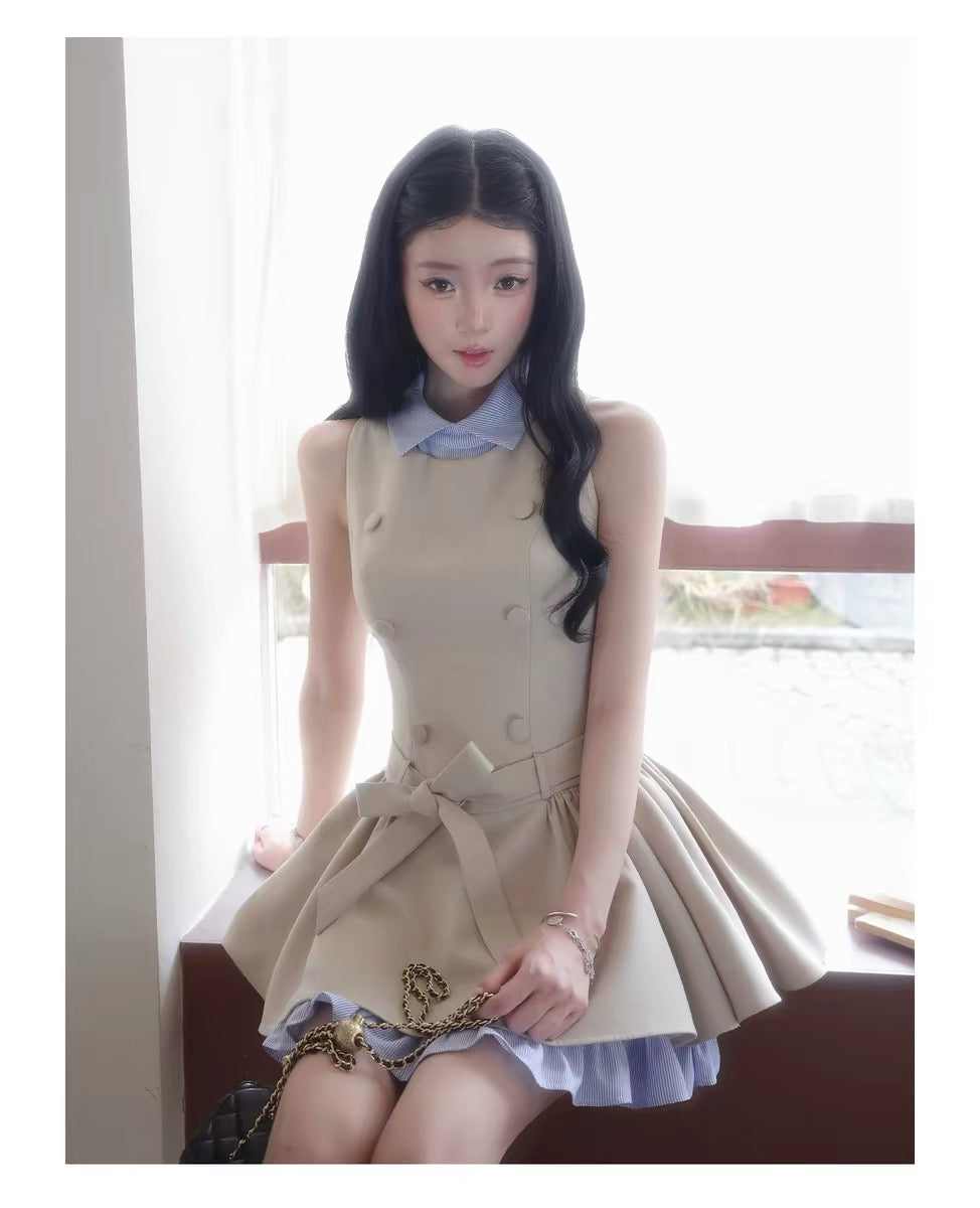【dress】ドッキングフレアミニワンピース  N3730