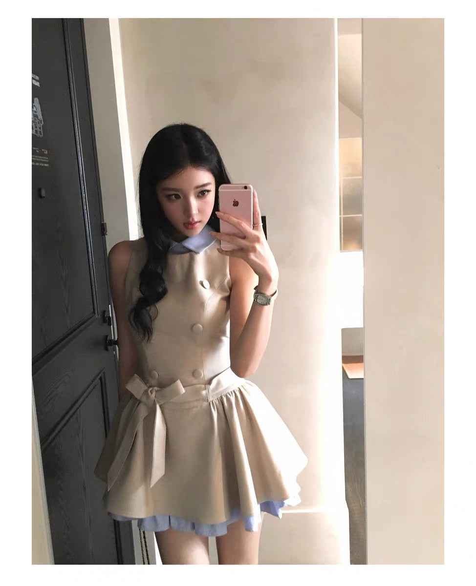 【dress】ドッキングフレアミニワンピース  N3730