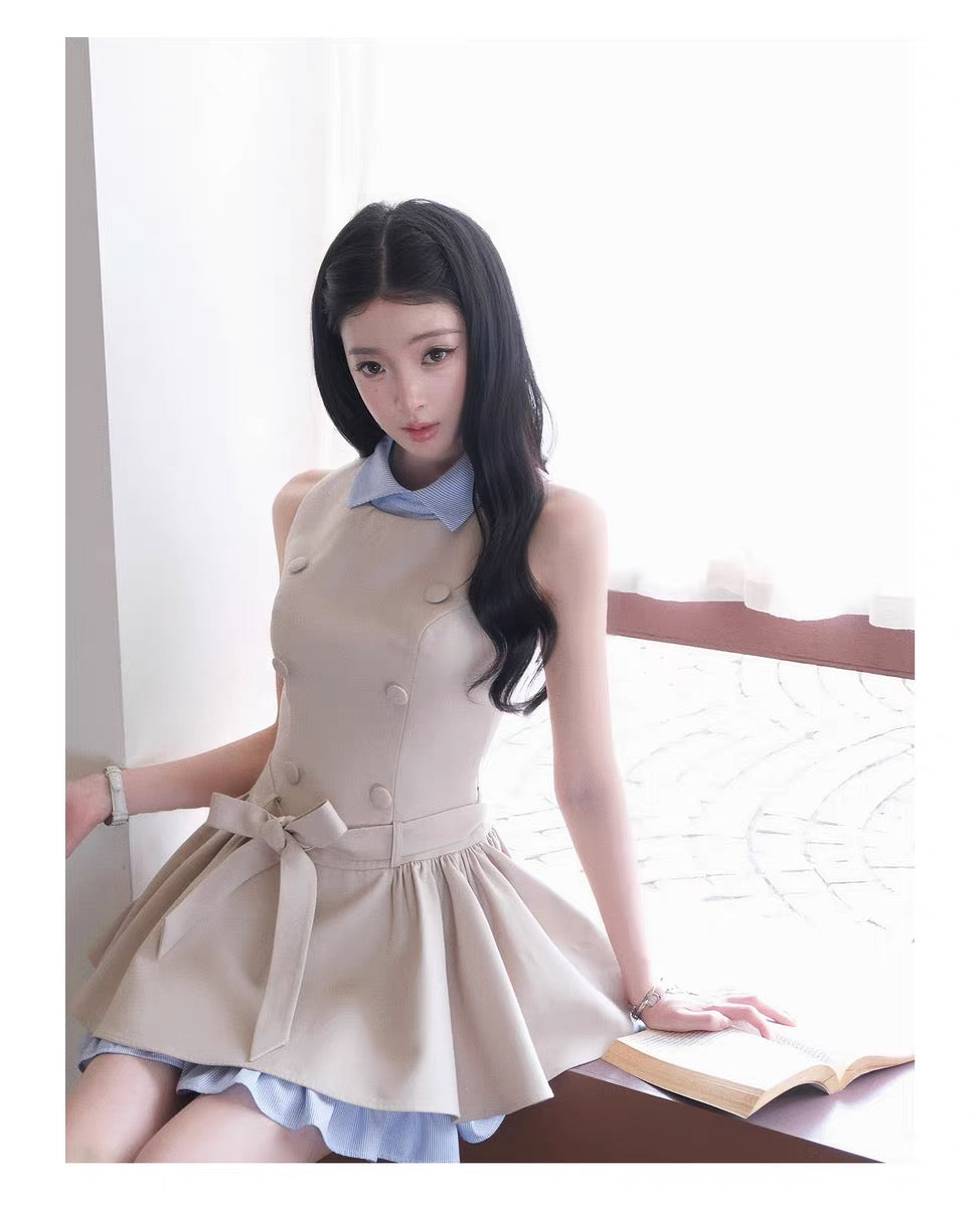 【dress】ドッキングフレアミニワンピース  N3730