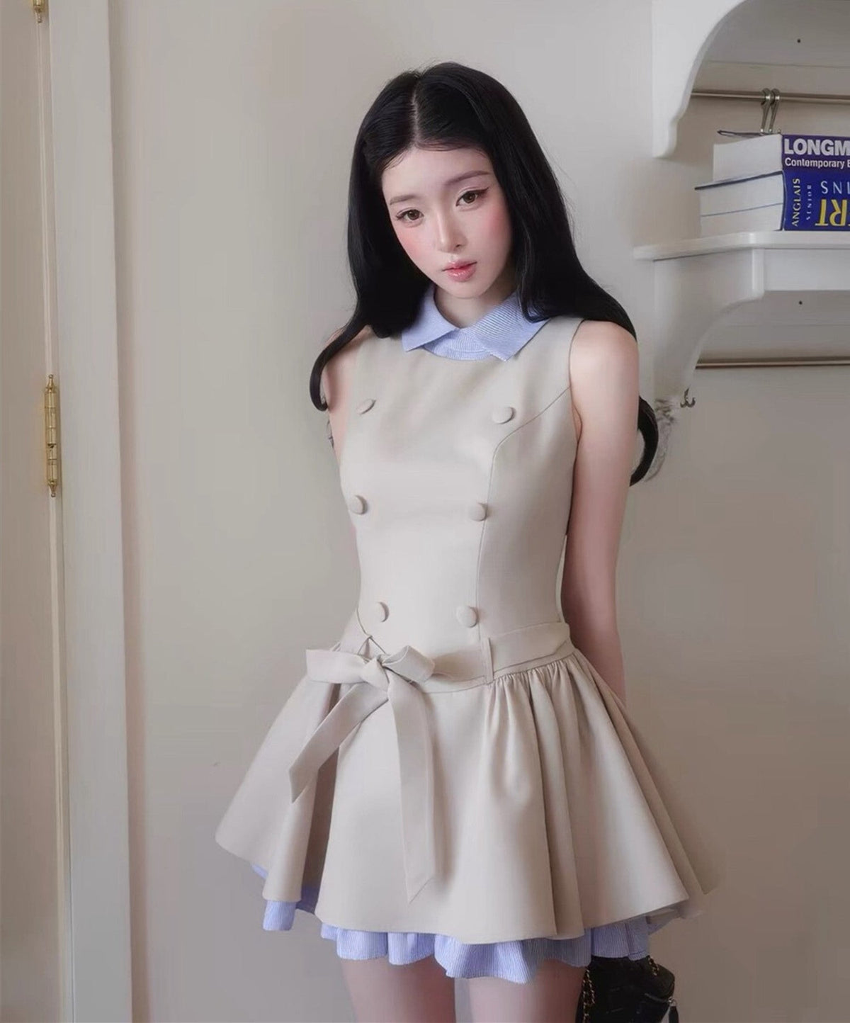 【dress】ドッキングフレアミニワンピース  N3730