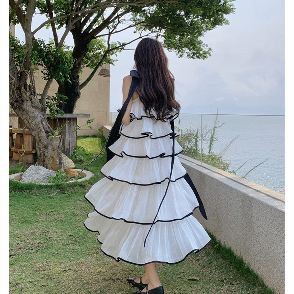 【dress】ショルダーリボンボリュームエアリーワンピース  N3735