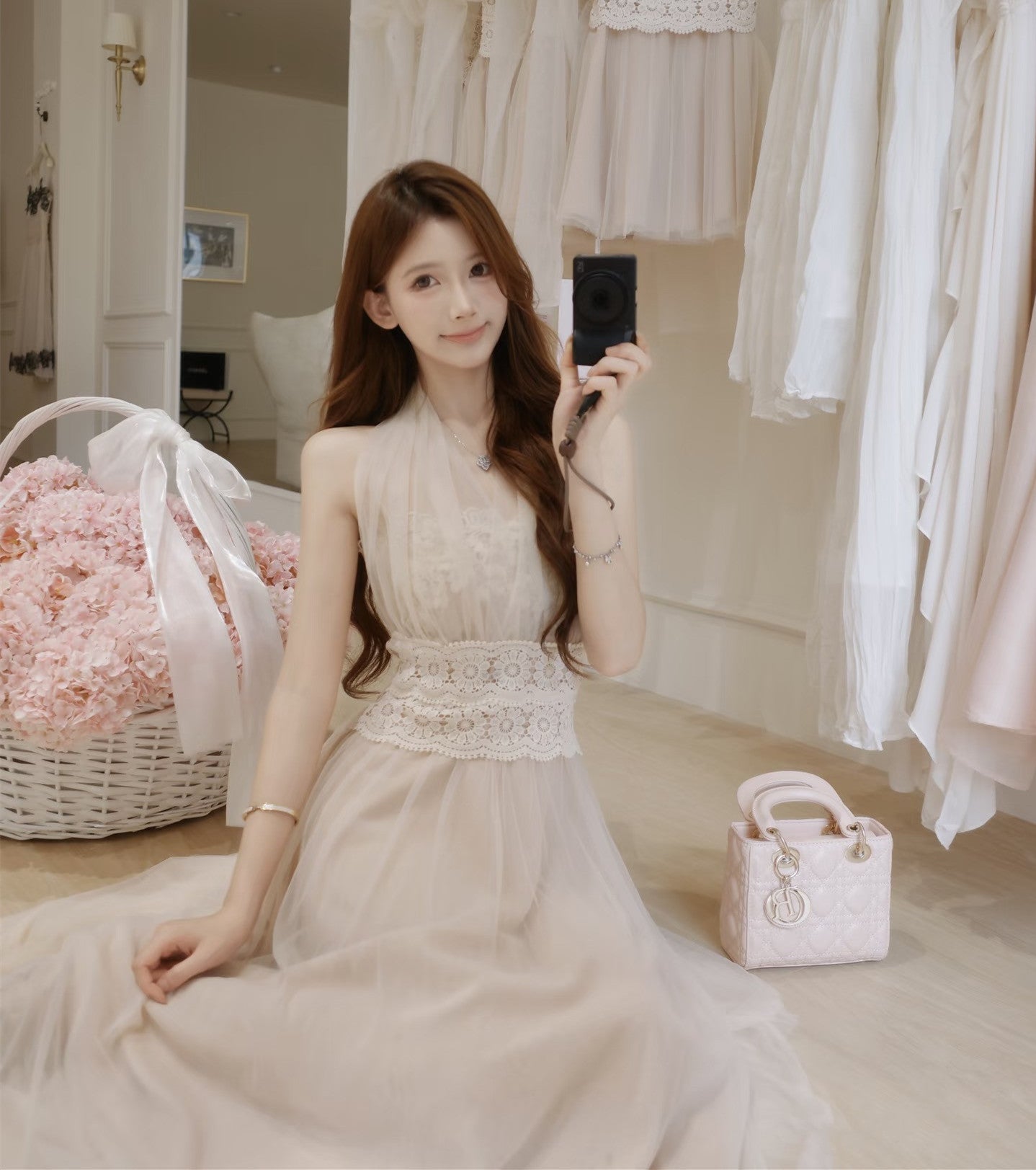 【dress】3WAYレースドッキングチュールワンピース  N3739