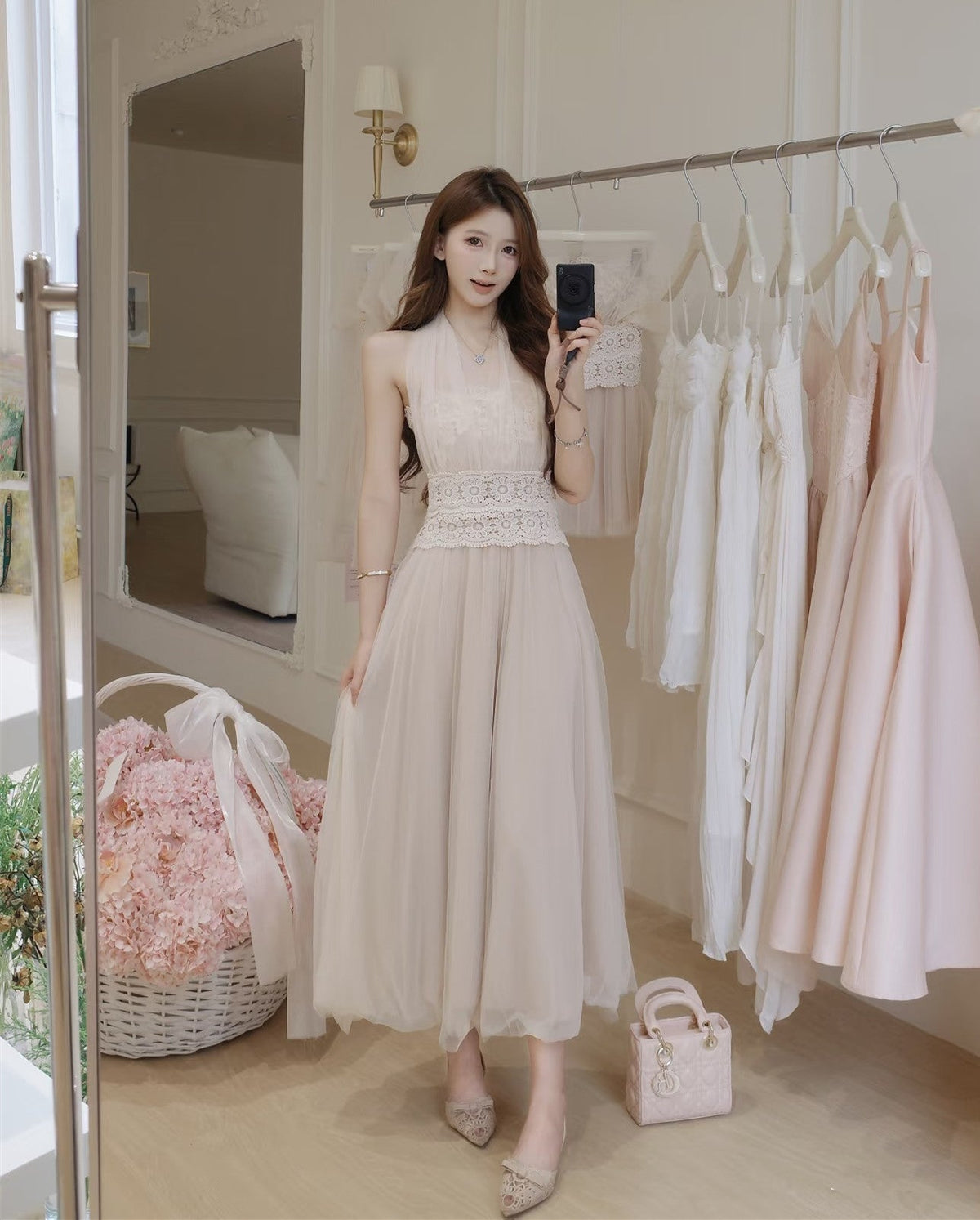 【dress】3WAYレースドッキングチュールワンピース  N3739