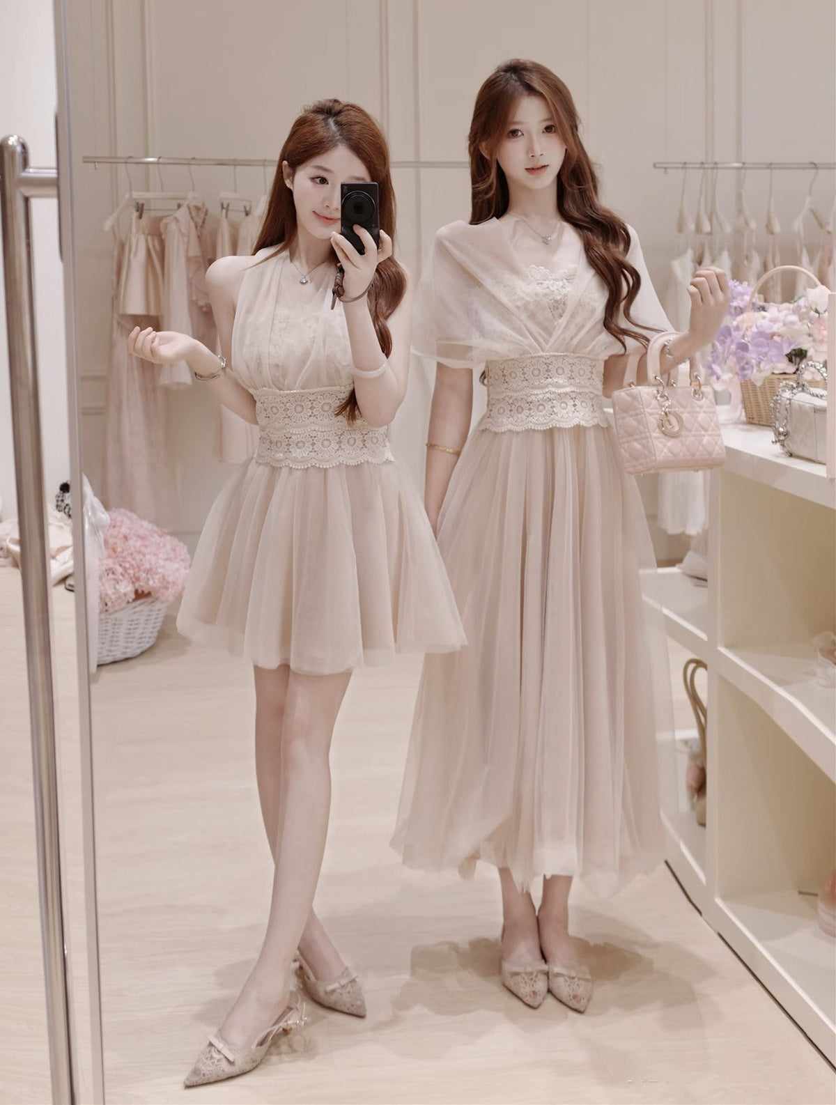 【dress】3WAYレースドッキングチュールワンピース  N3739