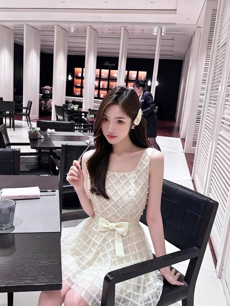 【dress】パールチュールミニワンピース   N3742