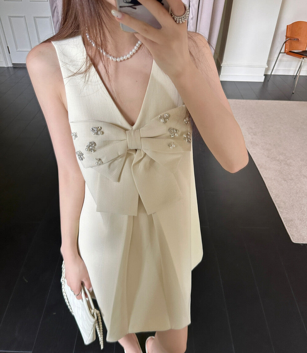 【dress】リボンミニワンピース   N3746