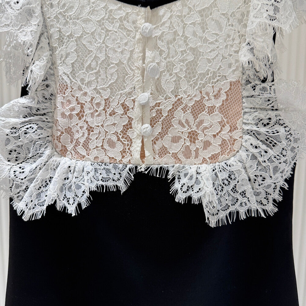 【dress】レースドッキングミニワンピース   N3760
