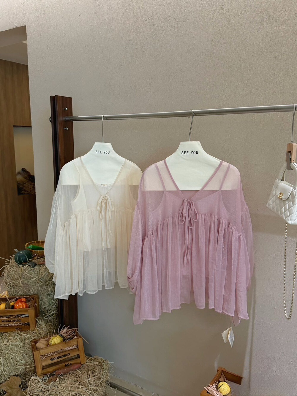 【set】シフォンブラウス×キャミソールセット  K0629