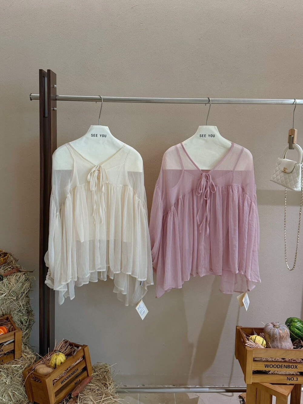 【set】シフォンブラウス×キャミソールセット  K0629