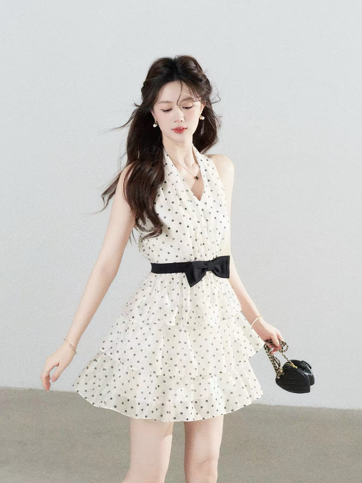 【dress】ドットティアードミニワンピース＆ロングワンピース   N3762